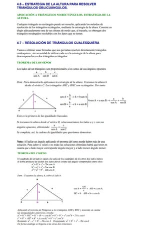 Resolucion de triangulos oblicuangulos