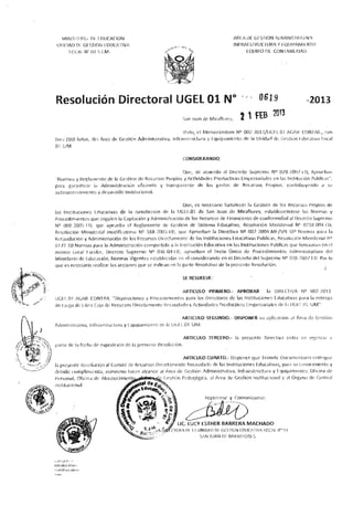Resolucion directoral 0619