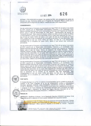 Resolucion ejecutiva 626