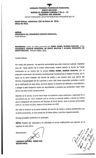 COMUNICACION DE ACCION CONSTITUCIONAL