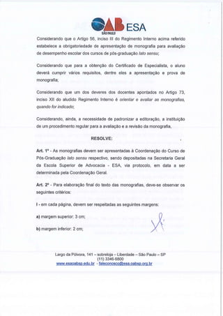 Manual monografia OAB/ESA