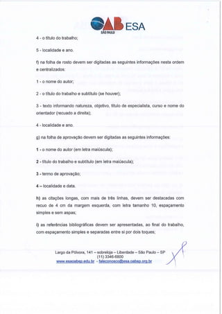 Manual monografia OAB/ESA