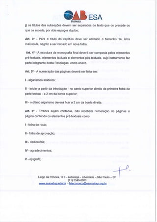 Manual monografia OAB/ESA