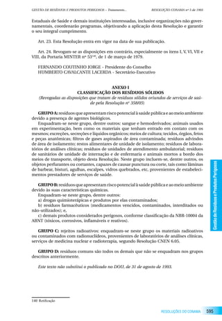 Resolução CONAMA nº 005 de 1993 alterada pela 358 de 2005 | PDF