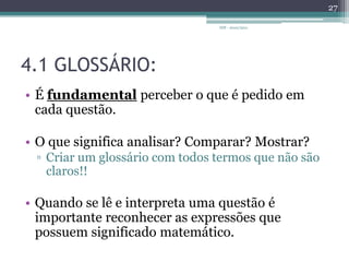 SUMÁRIO:Resolver um problema de Física com um longo enunciado.Informação genérica sobre o projecto Testes Intermédios 2010/2011.Informações específicas da disciplina de Física e Química A.Palavras – chave nos enunciados.26IDF - 2010/2011