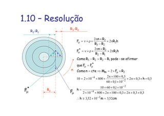 1.10 – Resolução
R2
R3-R2
n
µF
*
Fµ
R2-R1
cm,m,h
,,,
,
h
,h,
,
,
RFMctenComo
FFque
afirmarse-podeRRRRComo
hR
RR
Rn
F
hR
RR...