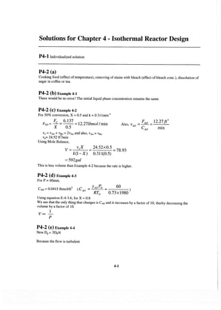 Resolução fogler 4ed.
