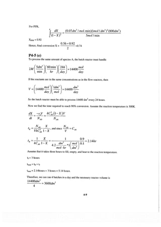 Resolução fogler 4ed.