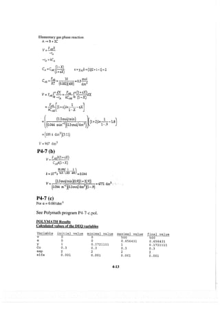 Resolução fogler 4ed.