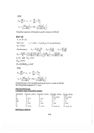 Resolução fogler 4ed.