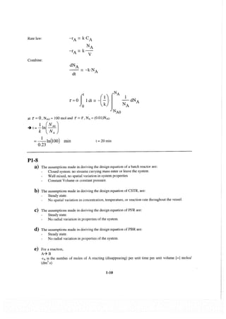 Resolução fogler 4ed.