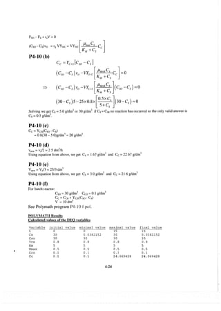 Resolução fogler 4ed.