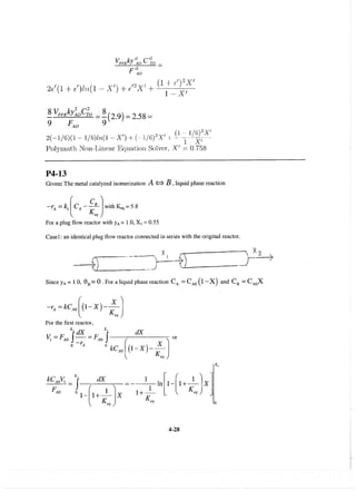 Resolução fogler 4ed.