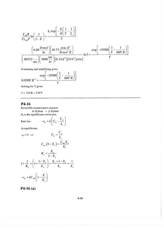 Resolução fogler 4ed.