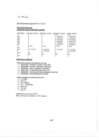 Resolução fogler 4ed.