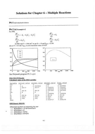 Resolução fogler 4ed.