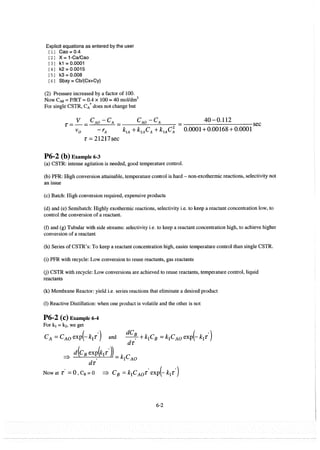 Resolução fogler 4ed.