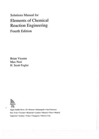 Resolução fogler 4ed.