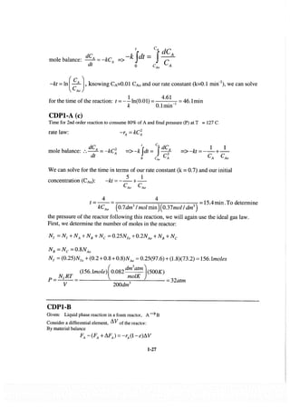 Resolução fogler 4ed.