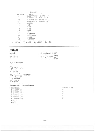 Resolução fogler 4ed.
