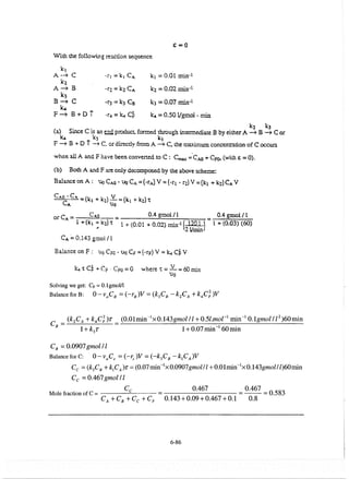 Resolução fogler 4ed.