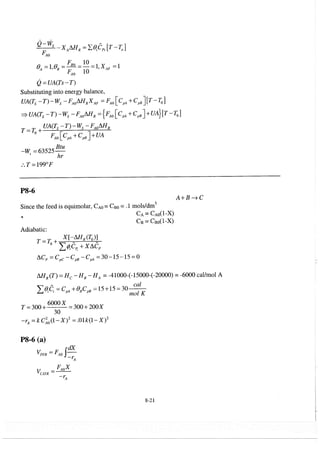 Resolução fogler 4ed.