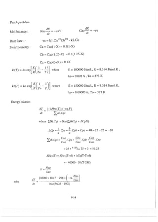 Resolução fogler 4ed.
