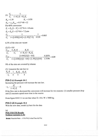 Resolução fogler 4ed.