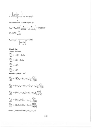 Resolução fogler 4ed.