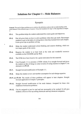 Resolução fogler 4ed.