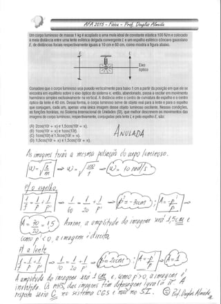 Prova de Física Resolvida AFA 2015