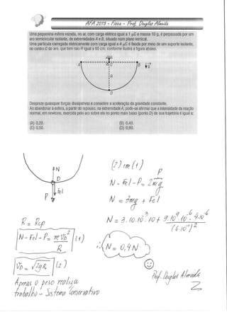 Prova de Física Resolvida AFA 2015