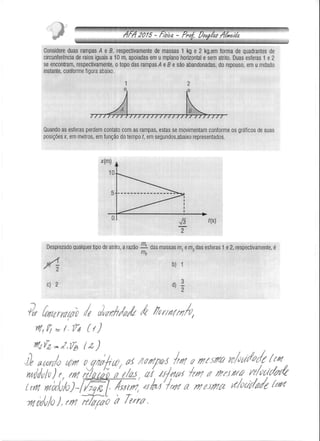 Prova de Física Resolvida AFA 2015