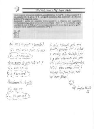 Prova de Física Resolvida AFA 2015