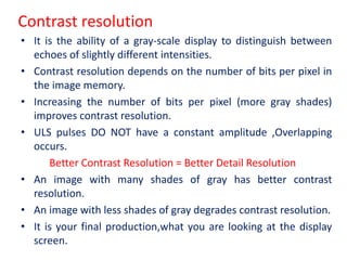 Resolution and different transducers | PPT