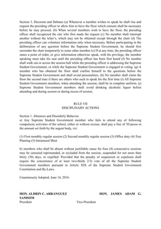 SSG Internal rules and Regulations | DOC