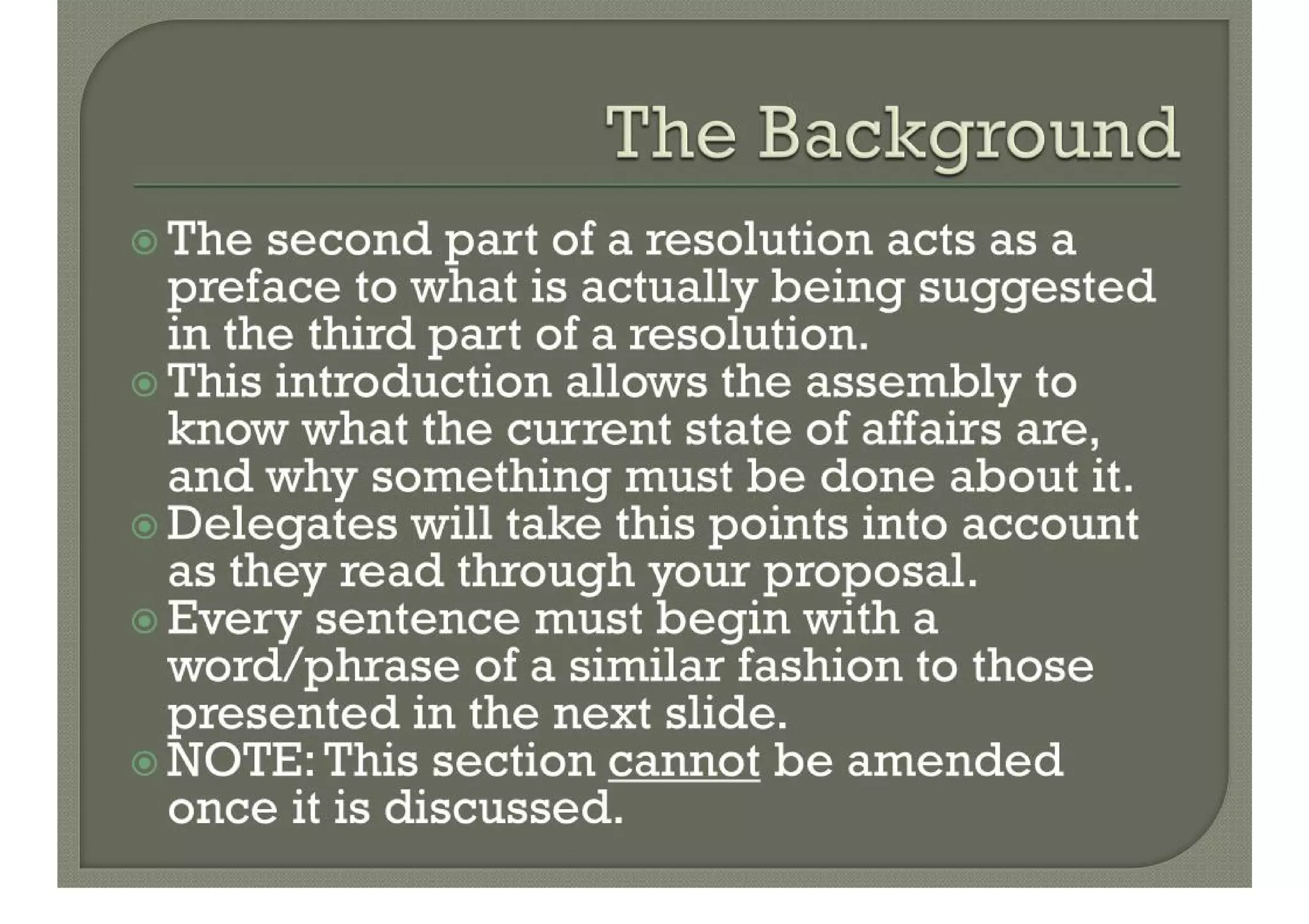 Resolution Writing 101