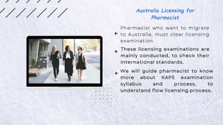 Australia Licensing for
Pharmacist
 