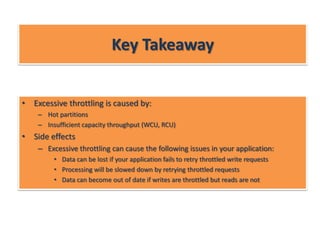 Resolve issues with throttled dynamo db tables | PPT