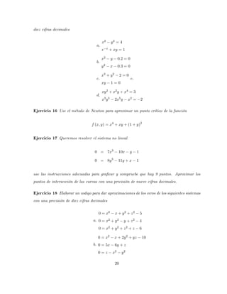 Resolver ecuaciones lineales y no lineales bueno