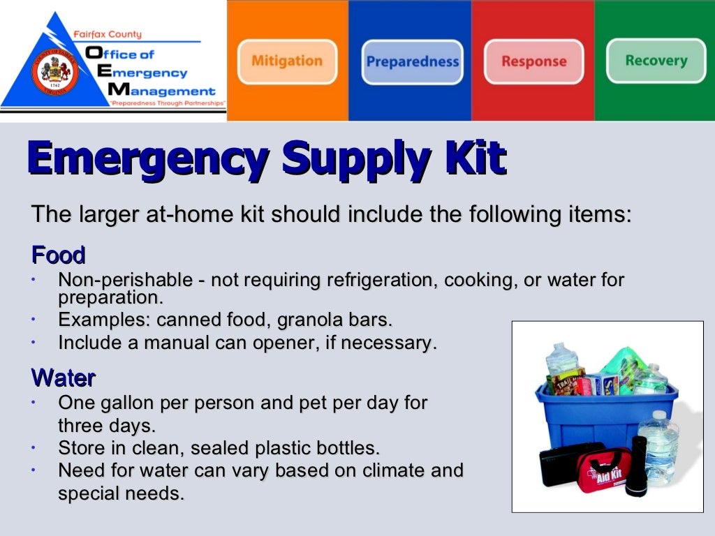 Emergency Supply Kit The larger