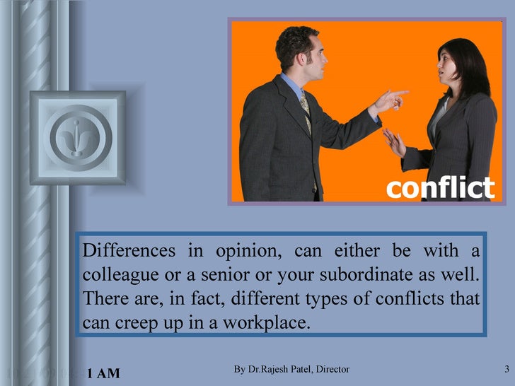 resolving conflict at work place