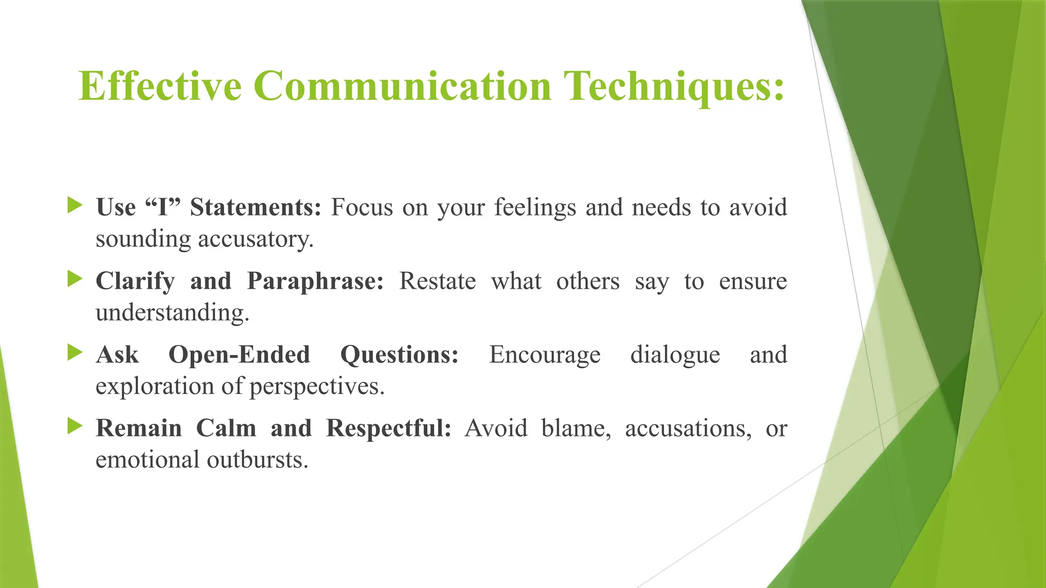 Restating Communication Resolving Conflicts.pptx for business administration | PPTX