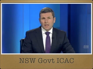 2. Commissions of Inquiry
Uses the Inquisitorial System
Corruption in the NSW police service
(NSW, 1995)
Royal Commission into Institutional
Responses to Child Sexual Abuse 2013
 
