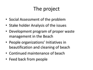 Resolving waste management problem in a beach | PPTX