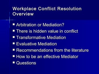 Exploring Workplace Conflict | PPT
