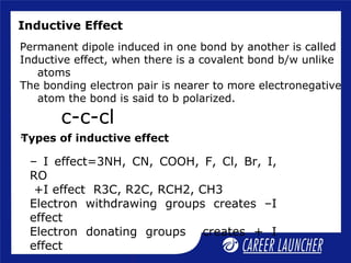 Resonance ,inductive effect -----(Organic ) | PPT