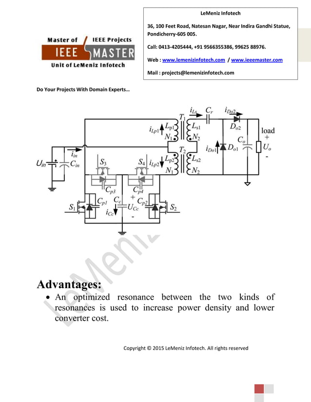 Resonance analysis and soft switching design of isolated boost