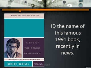 ID the name of
this famous
1991 book,
recently in
news.
A Quiz by Qui9
 