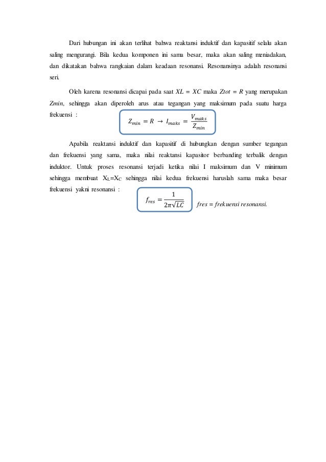 Resonansi Listrik Rlc